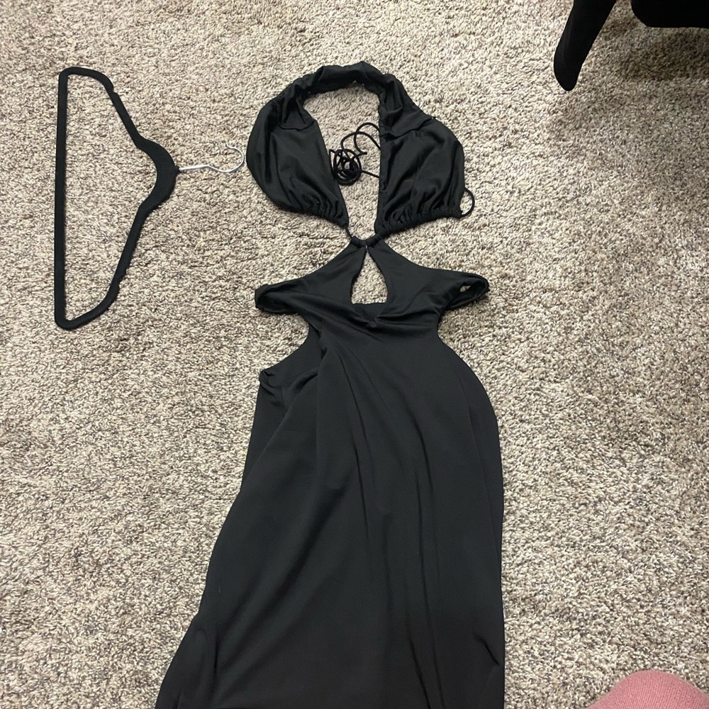 Black long dress stretchy size Xsmall